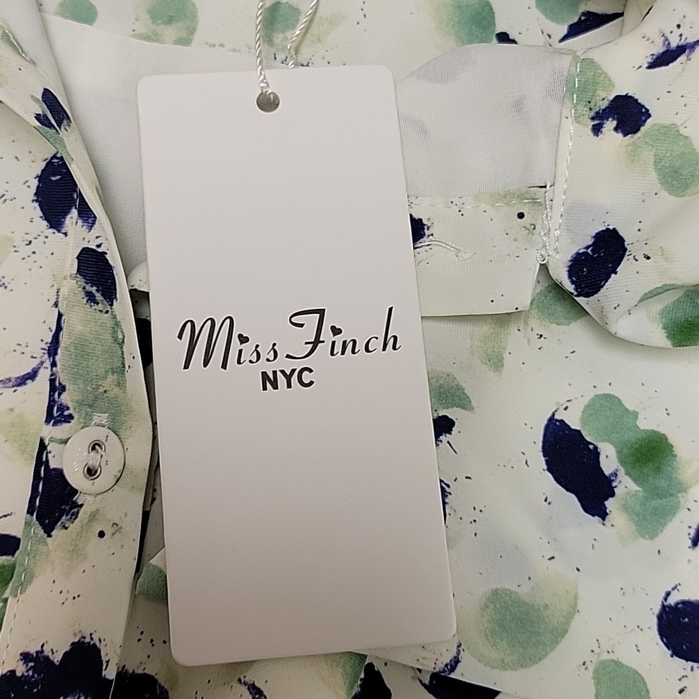 Miss Finch NYC Floral Print Long Sleeve Dress Medium New Modest church - Picture 7 of 7